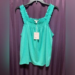 LC Lauren Conrad Smocked Tank Top